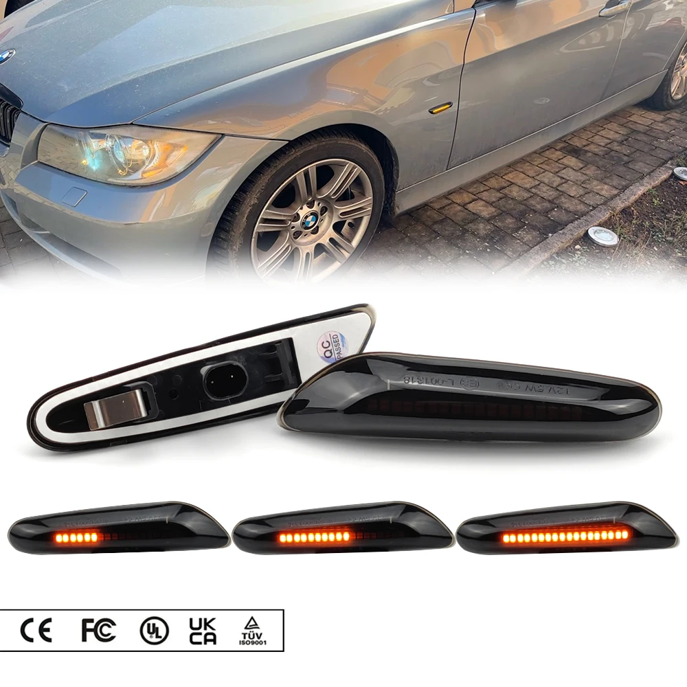 2pcs for BMW Led Dynamic Side Marker Turn Signal Light for E90 E91 E92