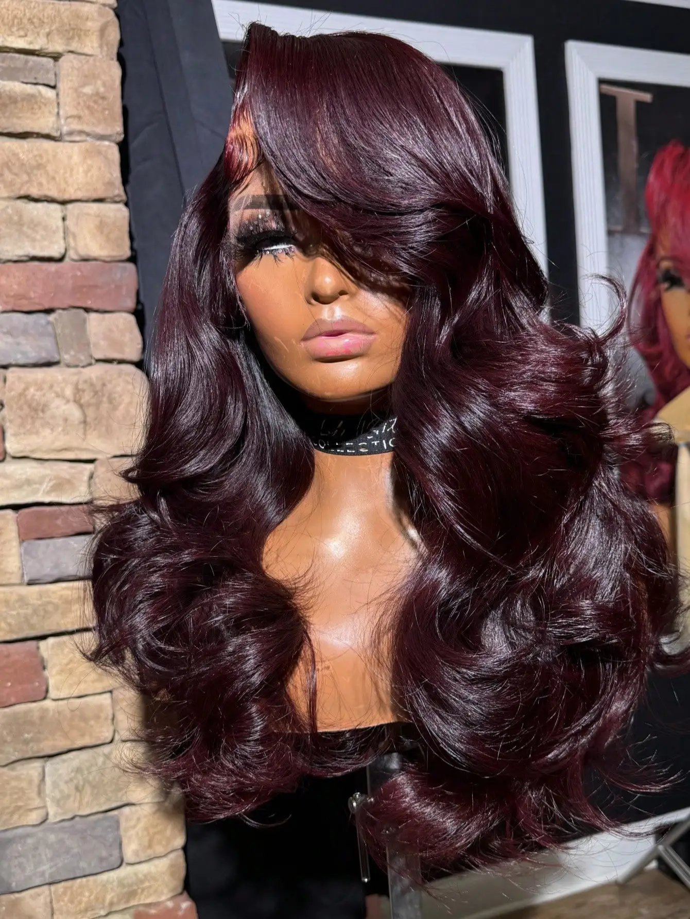 Body Wave Burgundy Red Colored Human Hair Wigs 13x4 HD Transparent Lace Frontal Wig 99J Red Pre Plucked With Baby Hair 200% 2