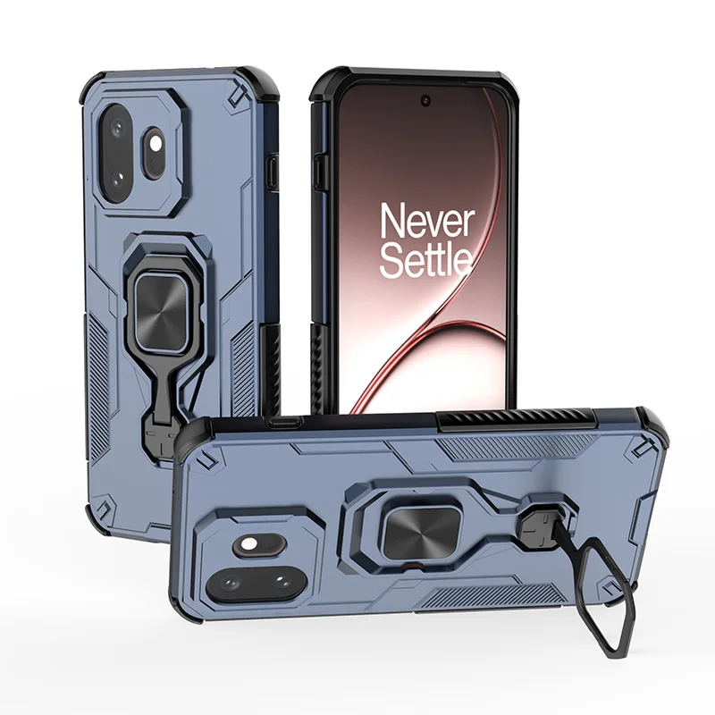Magnetic Armor Shockproof Phone Case with Metal Ring Stand