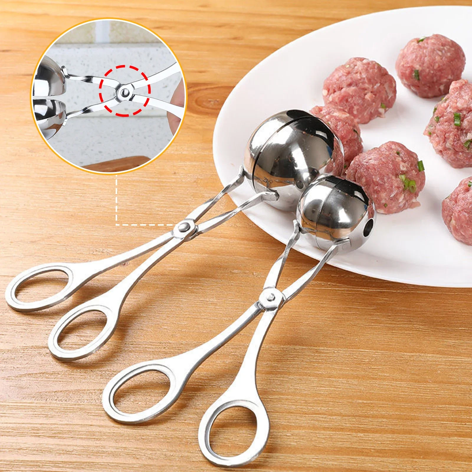 

Steel Meatball Maker Clip Stainless Ball Fish Ball Rice Ball Making Mold Form Tool Kitchen Accessories Gadgets Cuisine