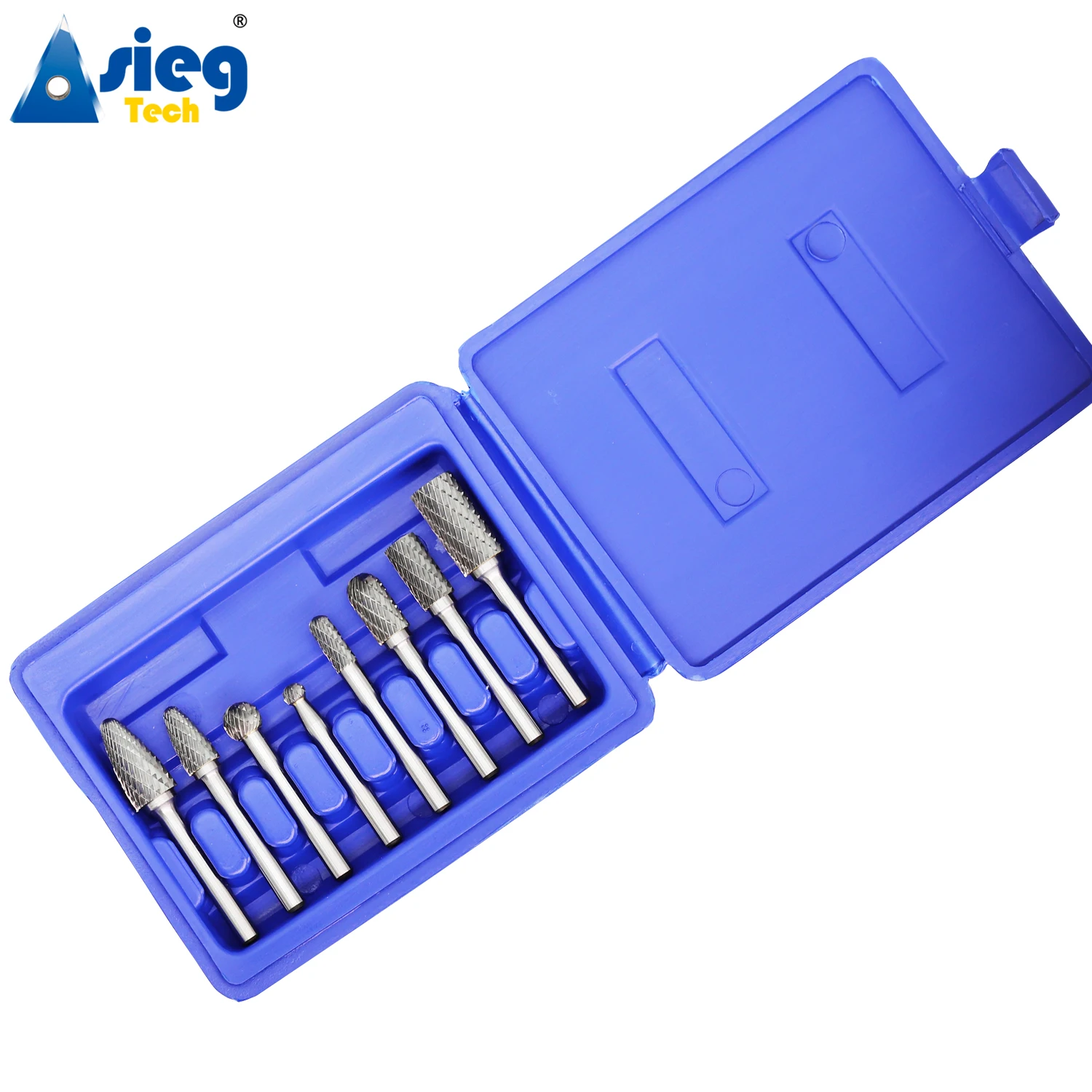 8pcs Carbide Burr Set Die Grinder Bits Rotary Files 6mm Shank for Grinding Wood Metal Fits Dremel Reamer Tools 5