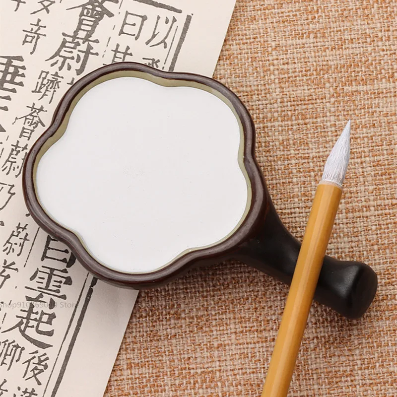 White Ink for Chinese Calligraphy Special Chinese Painting Highlights Leaves Blank Copy Scripture Brush Water
