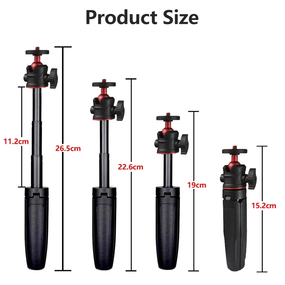 Desktop Extension Tripod Handheld Portable Mount Holder For GoPro Hero 13 12 11 10 9 Insta360 SJCAM AKASO DJI Osmo Action Camera