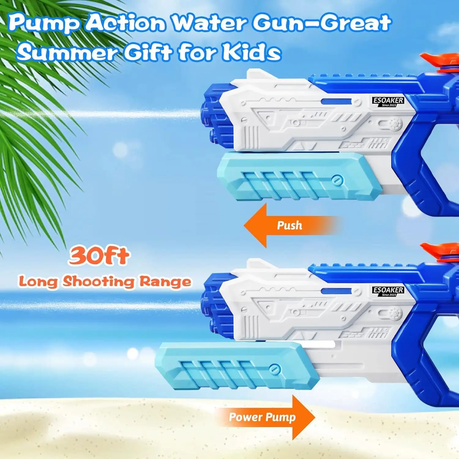 Water Gun for Kids Adults Squirt Super Water Gun Soaker Blaster Long Shooting Range Toys for Swimming Pool Beach Fighting