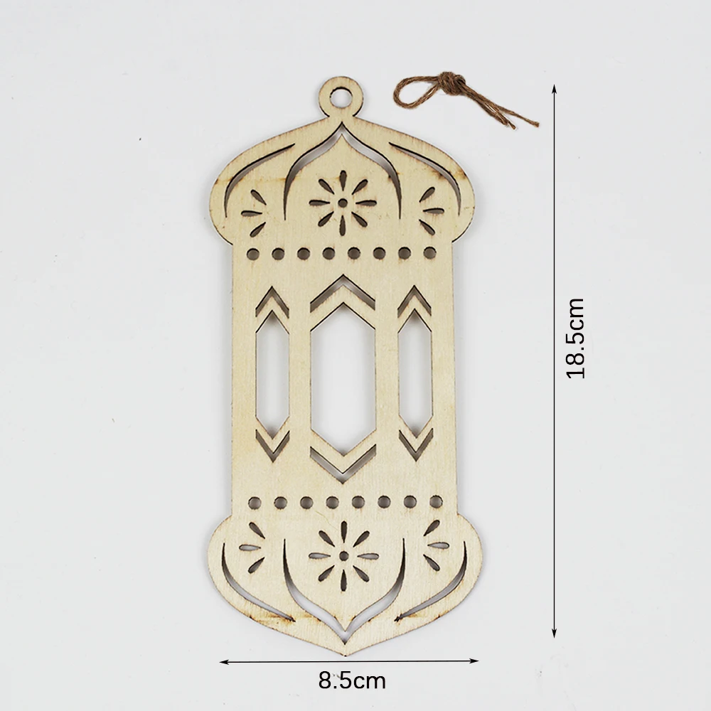 Eid Mubarak Holz hacks chnitzel Anhänger hängen Ornament Handwerk Ramadan Dekoration Kareem islamische Mubarak Party liefert – Detail 5