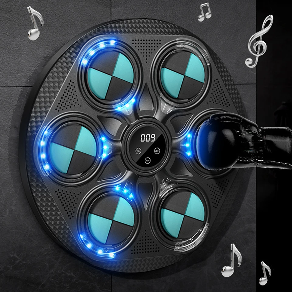Macchina Da Boxe Musicale Intelligente Con 9 Modalità - Bersaglio A Parete Con Luci LED E Bluetooth - Tracciamento Colpi E Velocità, Per Adulti E Bambini - 4