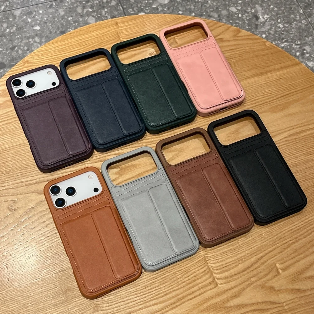 Premium Wallet Case with Card Holder - PU Leather Kickstand Shockproof Cover