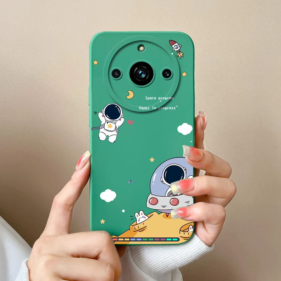 Cute Cactus Astronaut Soft Silicone Shockproof Case - Drop-Resistant