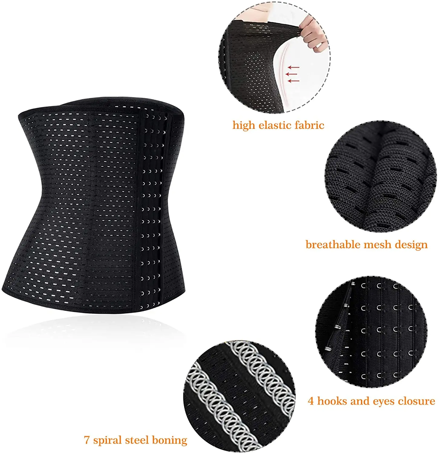 Men shapewearWaist Trainer Slimming Body Shaper Belt Support Underwear Sweat Corset Loss Lose Weight Waist Trimmer Belt Workout