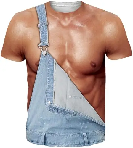 Funny 3D Print Short Sleeve T Shirt for Men and Women