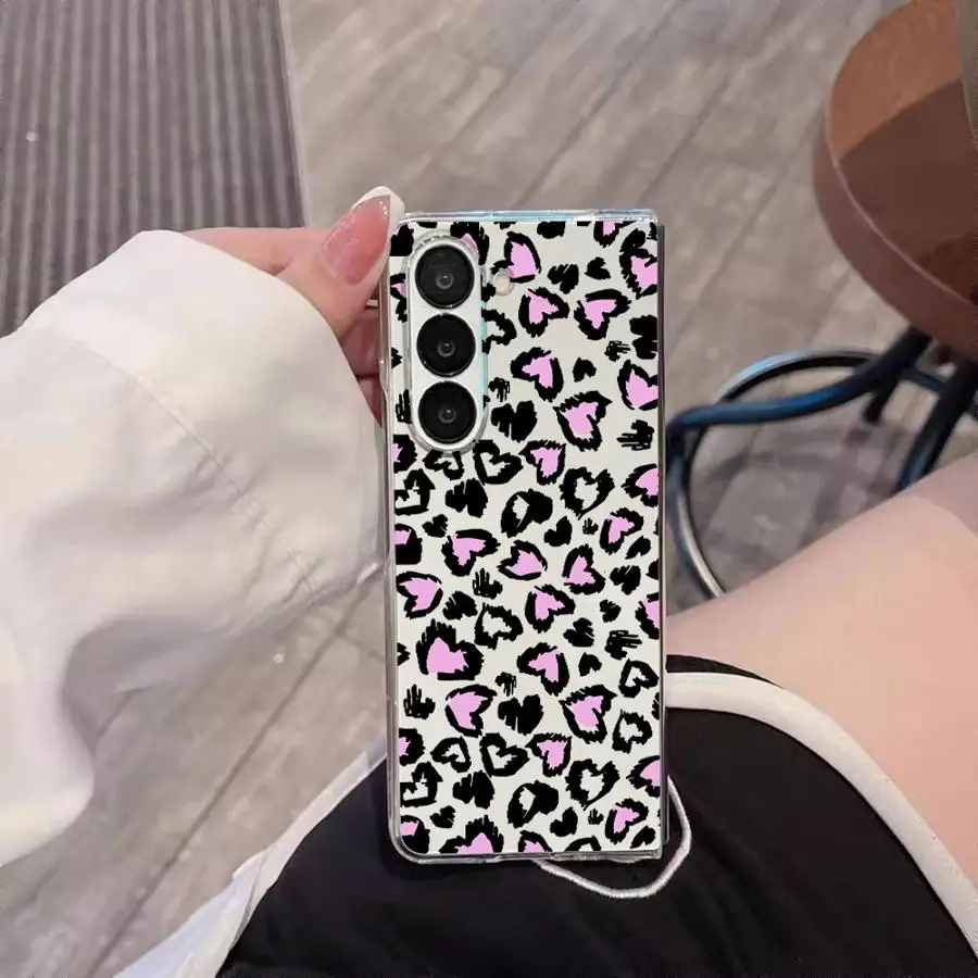 Leopard Print Pink Love Back Phone Cover