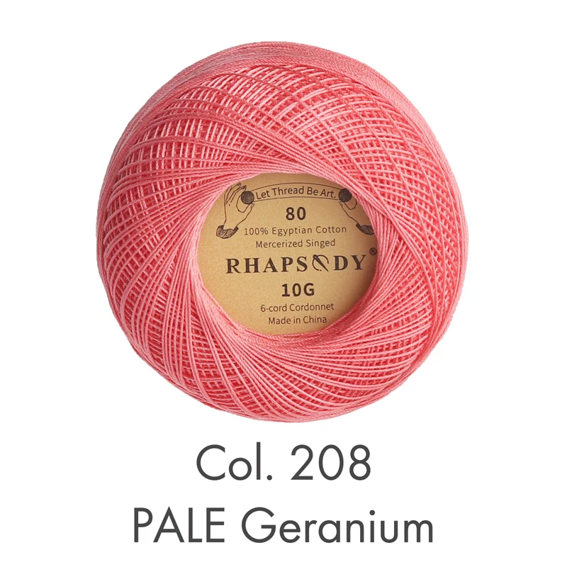 Rhapsody Größe 80 Ägyptische Baumwolle zum Häkeln, Tatting, Strickgarn, Spitze, 10 Gramm, 184 Yards, Frühlings-Macaron, 35 Farben – Detail 33