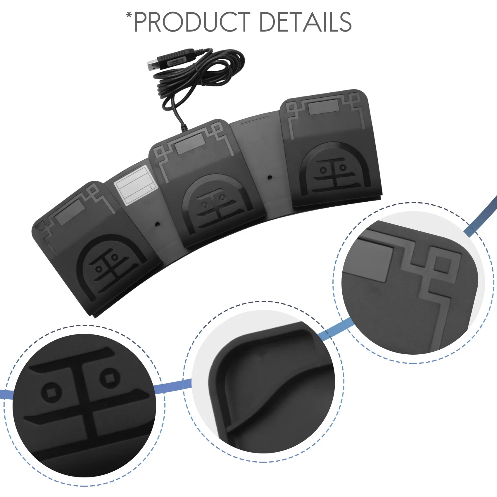 Usb Foot Switch Control Key Teclado de Computador Personalizado Pedal de Ação para Dispositivos Instrumentos Computadores Escritório Fs2023u1 - Imagem 5
