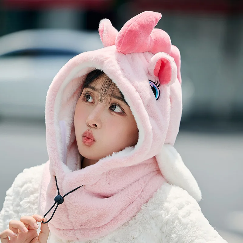 Unicorn Ski Helmet Cover Cartoon Neck Warmer Winter Hat Comfortable Skiing Head Warmer Cute Ski Helmet Hood Ski Accesories 2