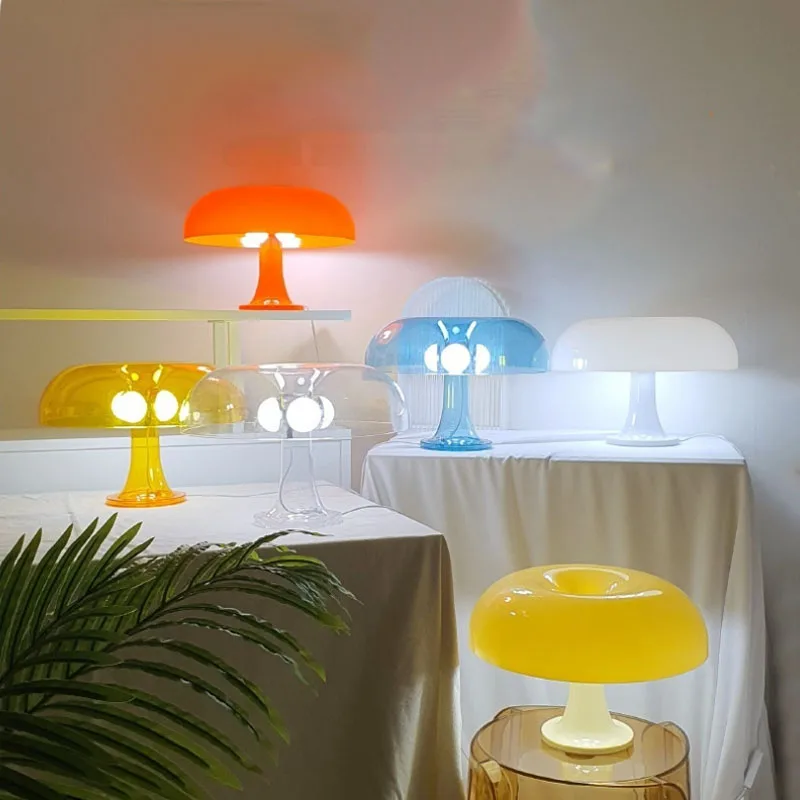 이탈리아 디자이너 Led 버섯 탁상 램프 호텔 침실 침대 옆 거실용 장식 조명 모던한 미니멀리스트 탁상 조명