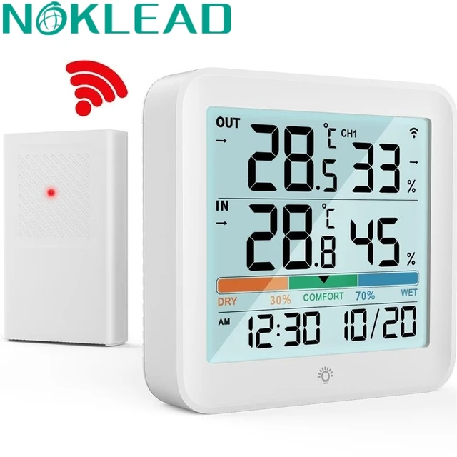 ORIA Hygrometer Thermometer Digital LCD Thermometer Indoor Outdoor Wireless  Sensor Temperature Humidity Monitor Remote Control - AliExpress