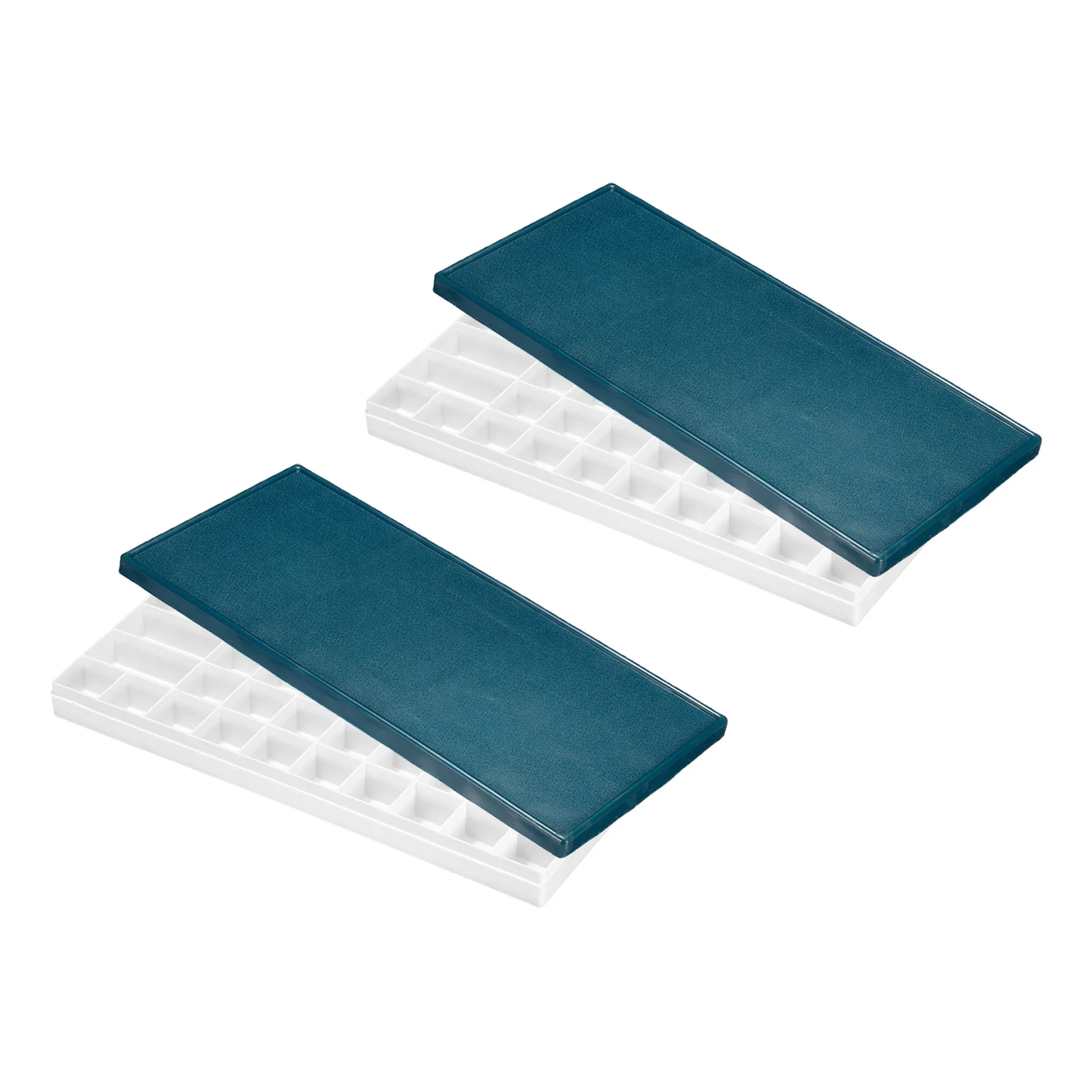 2/3Pcs 36/44/48 Grid Paint Palette Artist Oil Paint Saver Palette Box Painting Storage Tray with Soft Lid for Watercolor Gouache