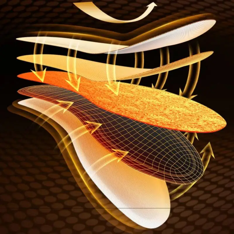 Heated Insoles Shoes Sole Mesh Deodorant Breathable Cushion For Man Women Feet Warmer Winter Warming Foot Pad