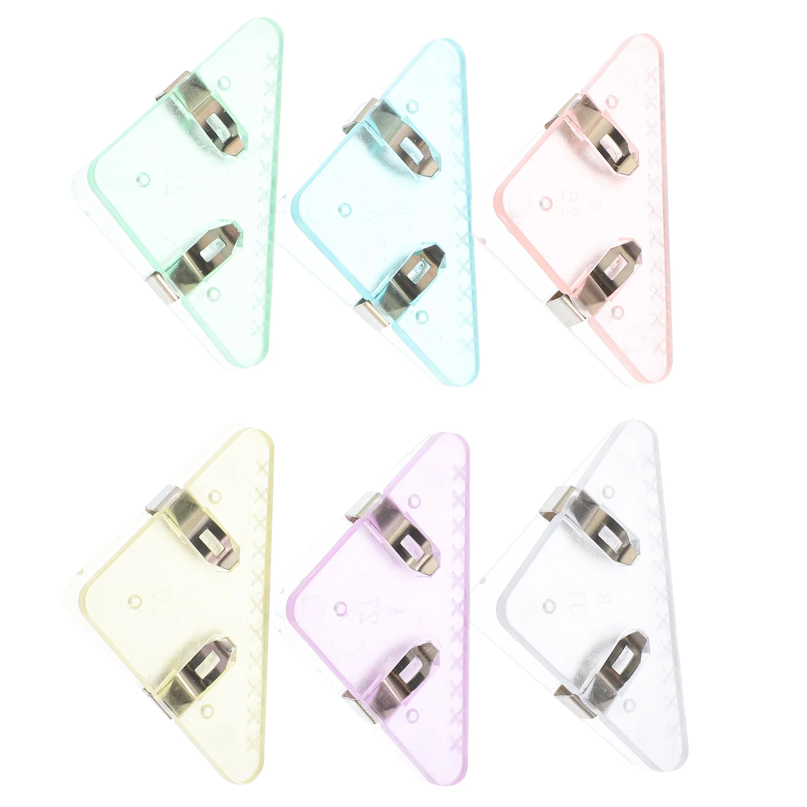 

6 Pcs Triangle Clip Compact Picture Clips Reusable Daily Small Photo Clamps -function