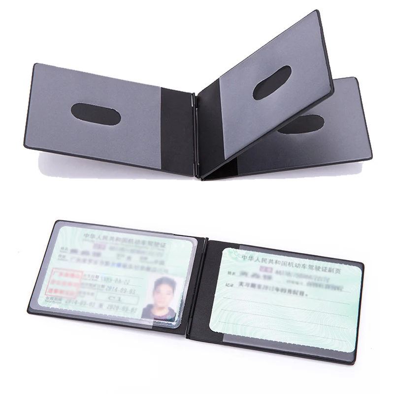 Wallet Card Holder Card Holder Credit Card Holder Credit Card Wallet 3 Cards Aluminum Thin Driver License Cover Car Driver License Holder Document ID Credit Card Case Photo Card Pockets Wallet