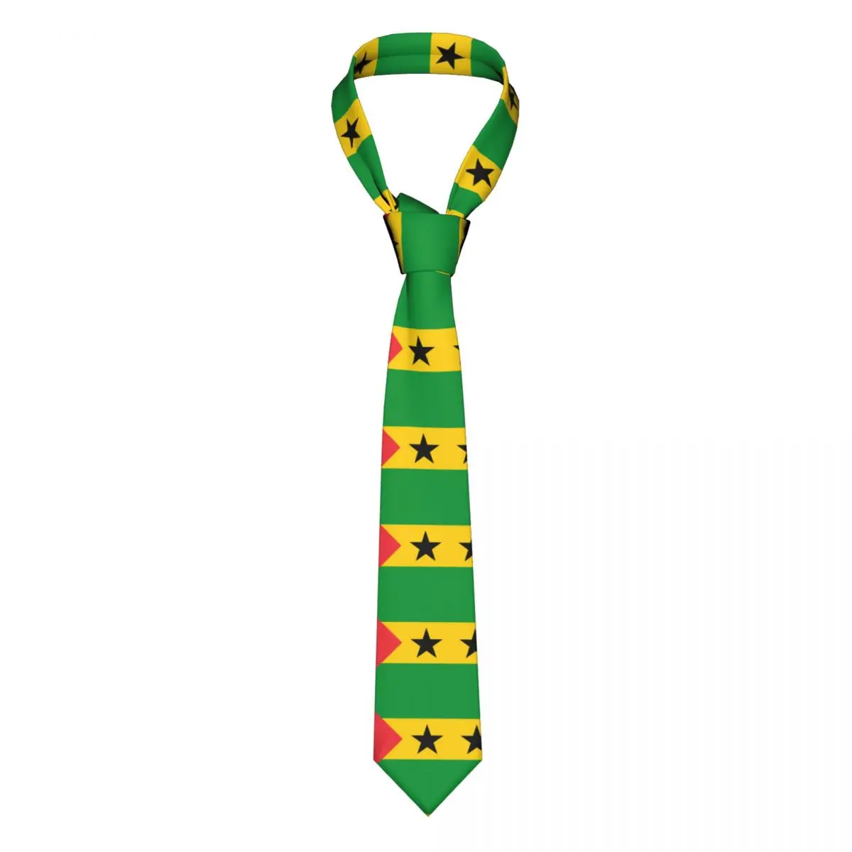 

Mens Tie Classic Skinny Flag Of Sao Tome And Principe Neckties Narrow Collar Slim Casual Tie Accessories Gift