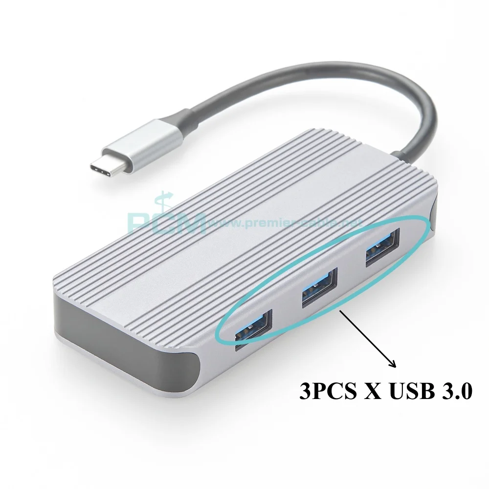 USB Type-C 6-Port Mini Docking Station, USB-C to 4K@30Hz HDMI Adapter Hub with 60W Power Delivery, RJ45 Ethernet, 3 USB 3.0 Port