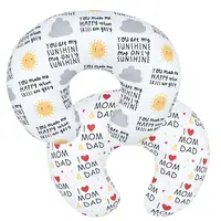 U-Shaped Baby Nursing Pillow Cover Stretchy Replaceable Forest Floral Pillow Cover Skin-friendly Breathable 1