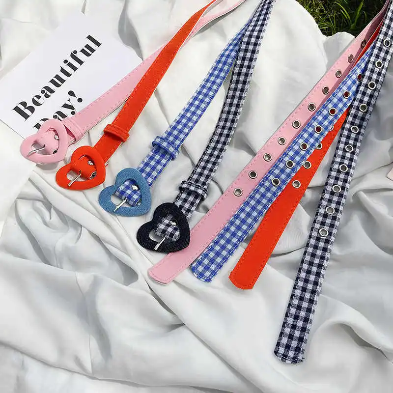 Love Belt Women Summer New Korean Style Decorative Denim Jeans Belt Student Fashion Multifunctional Ins Style