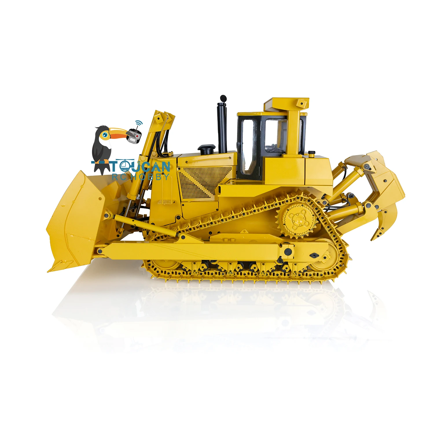 In Stock 1/14 JDMODEL 98 Dxr2 Metal Crawler Hydraulic RC Bulldozer Model AT9 Assembled Painted Dozer Toys W Radio Sound Light 4
