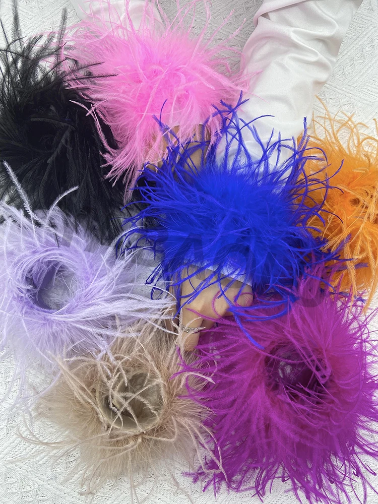 Polsini Di Piume - Accessori Moda Per Donne, Bracciali Piumati Multiuso - Foto 12