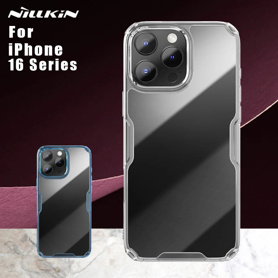 For iPhone 16 Pro Max / 16 Pro Case Nillkin Nature TPU high quality clear Phone Cases Silicone back Cover for iPhone Max