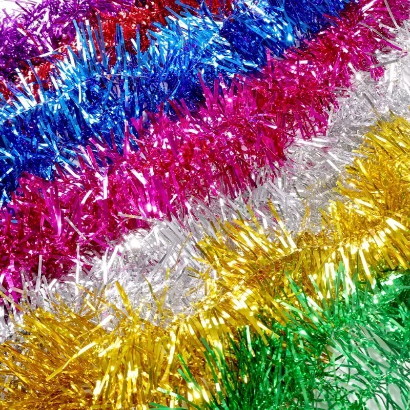 1.5/30M Colourful Christmas Ribbon Garland Xmas Tree Wrapping Tinsel 4
