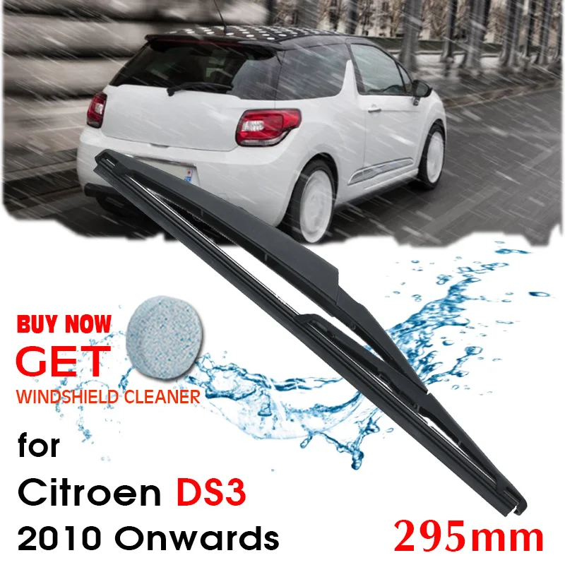 

Car Wiper Blade Rear Back Window Windscreen Windshield Wipers For Citroen DS3 Hatchback 295 mm 2010 Onwards Auto Accessories
