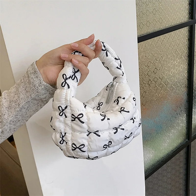 Women Quilted Tote Bag Lightweight Puffer Handbag Fashion Bubble Purse Clutch Bag