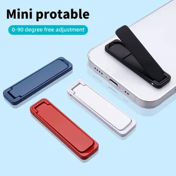 Supporto Desktop Mini Desktop supporto per cellulare in metallo ultrasottile supporto per telefono pieghevole supporto per Smartphone adesivo posteriore per telefono 1