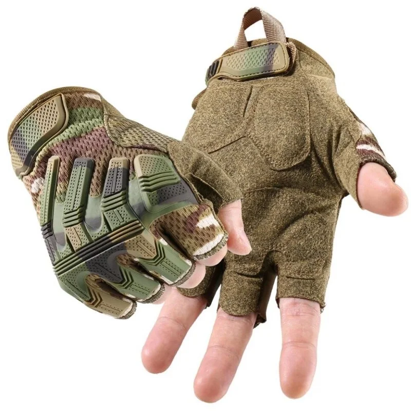 Men Hiking Fingerless Gloves Non-slip Breathable Half Finger Mitterns Camping Driving Working Shooting Hunting Tactical Gloves fingerless gloves,sports gloves,tactical gloves,gym gloves,fingerless gym gloves