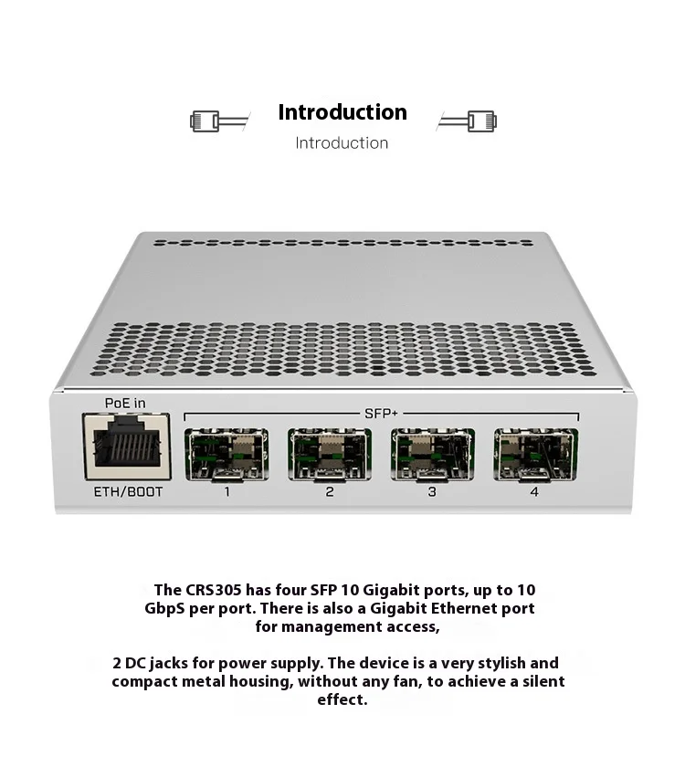 CRS305-1G-4S+IN SFP+ 10Gbps Five-Port Smart Managed Switch Dual System RouterOS