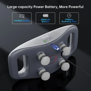 مسدس تدليك رباعي الرأس ، قرع احترافي ، استرخاء العضلات ، لاسلكي ، الأنسجة العميقة ، الخصر ، الجسم - Image 4