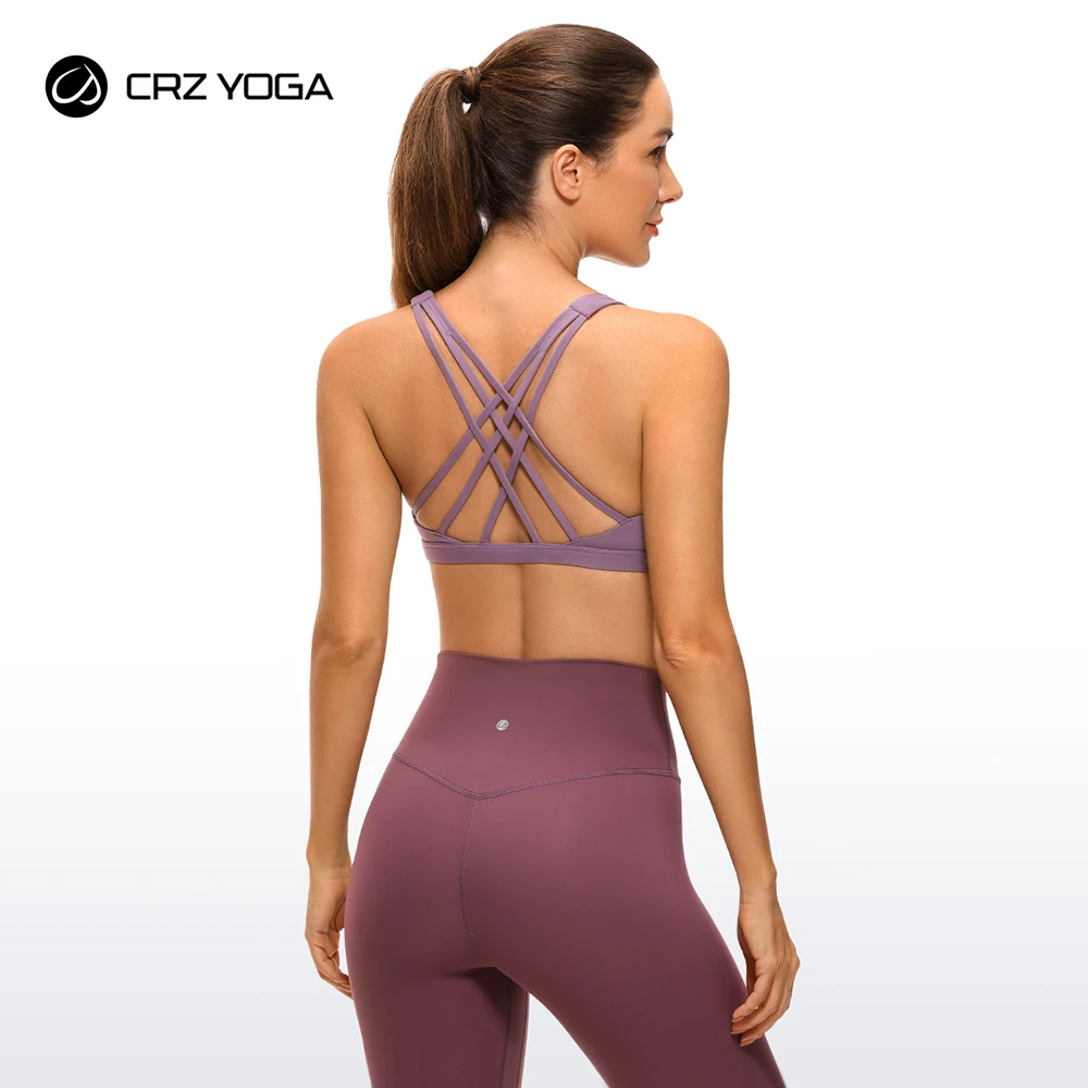 CRZ YOGA US Overseas Warehouse In Stock Strappy V Neck Sports Bra