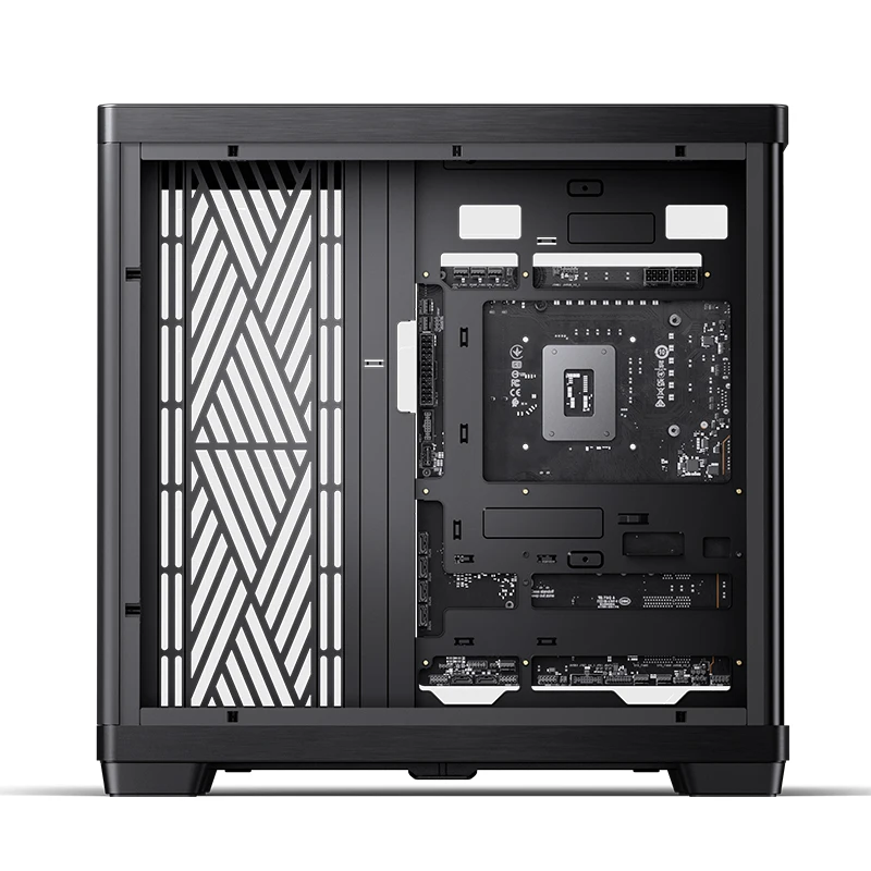 JONSBO TK-4 ATX 섀시 알루미늄 합금 프레임 블랙 하이퍼볼로이드 시뷰 섀시는 360도 수냉 시스템을 지원합니다. 블랙