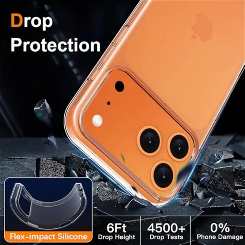 Enhanced Transparent Shockproof Phone Case with Flexible Durable TPU Silicone Cover