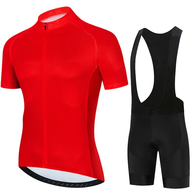 Fluorescent Green 2024 Solid color Men Short Sleeve Cycling Jersey Suits MTB Racing Bike Clothes Summer Bicycle Cycling Clothing 3
