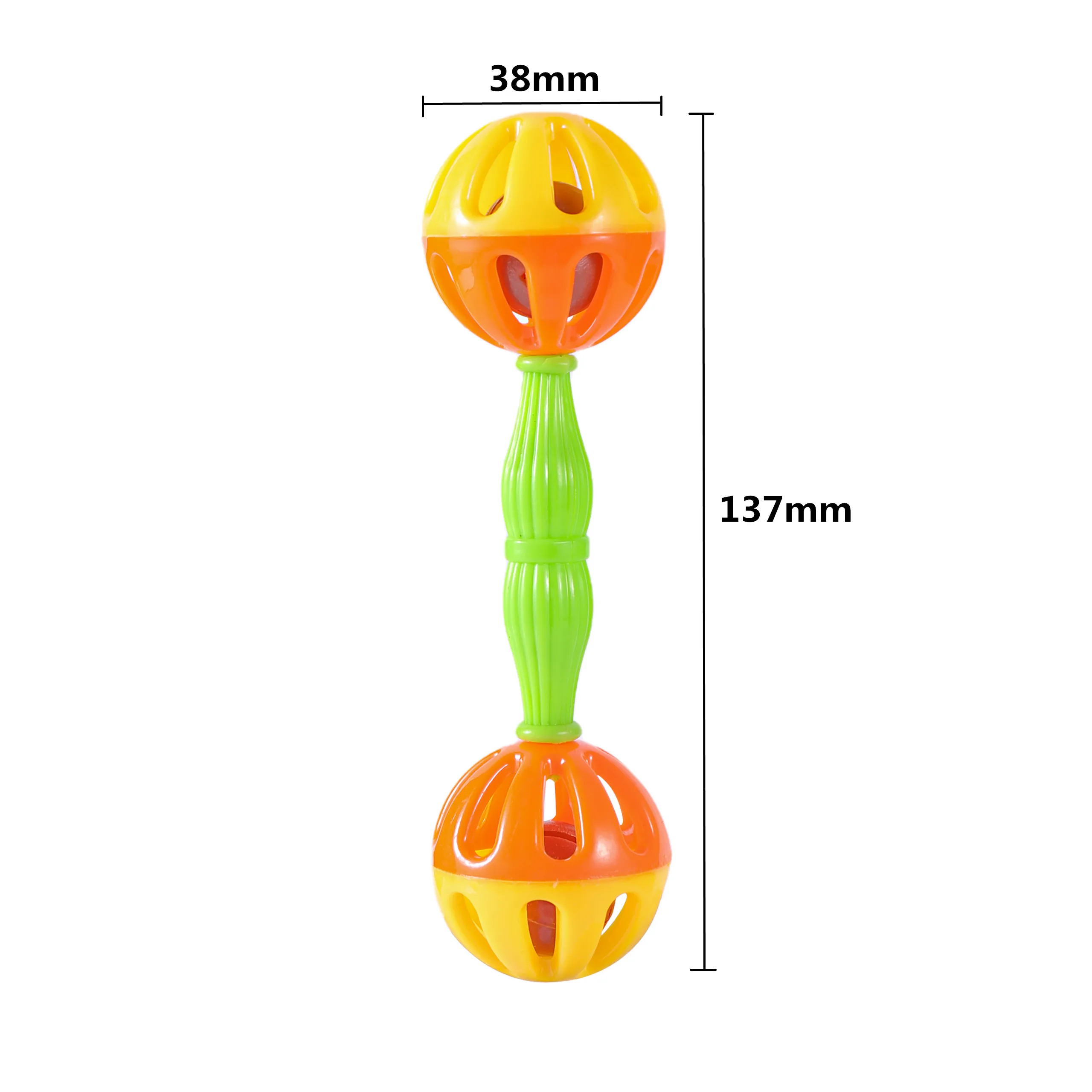 Parrot Toy Bird Toy Parrot Toy Creative Rattle Bite Resistant Bird Bite Toy Parrot Chewing Training Double-head Bell Ball 1Pc