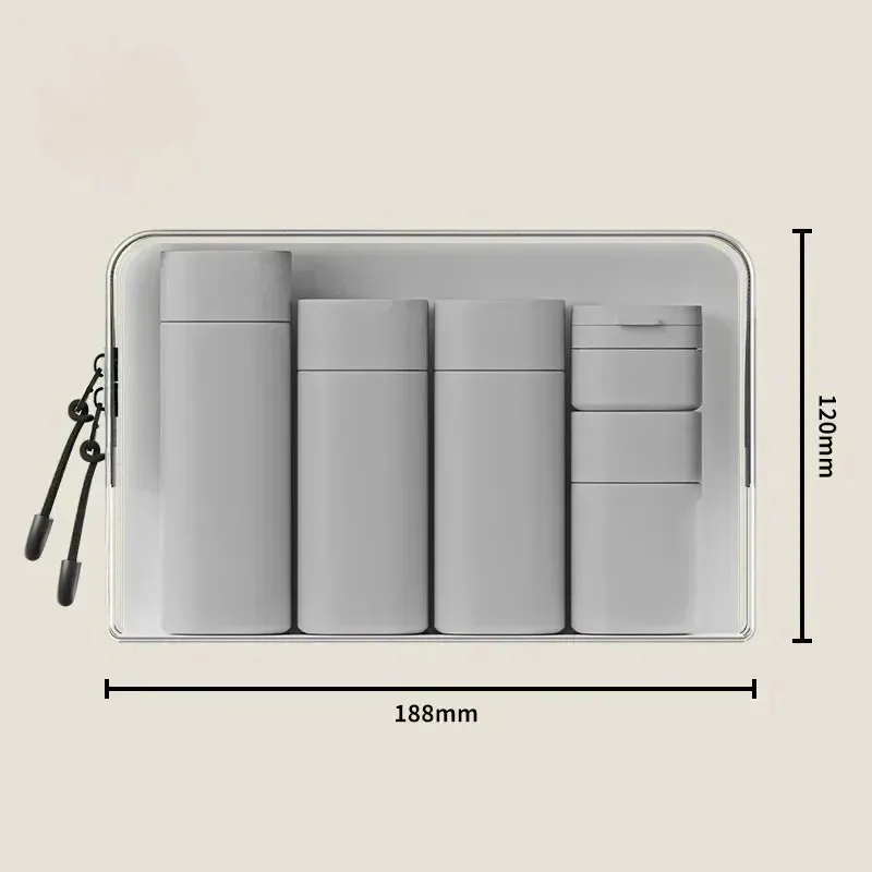 Colorful Hydrating Travel-Size Refillable Bottles - Set of 5