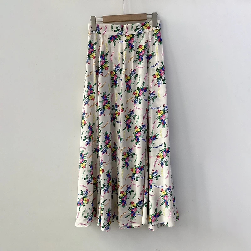 

Zadig Casual Half Dress Women Elegant Floral Print Loosen Midi Skirt Female Summer Spring Chic Loose Half Dresses Lady Skirt