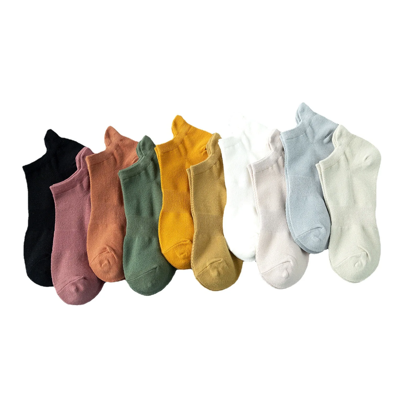 

5 Pairs Cotton Short Socks for Girls Quality Women's Low-Cut Crew Ankle Sports Mesh Breathable Summer Autumn Casual Soft Sock