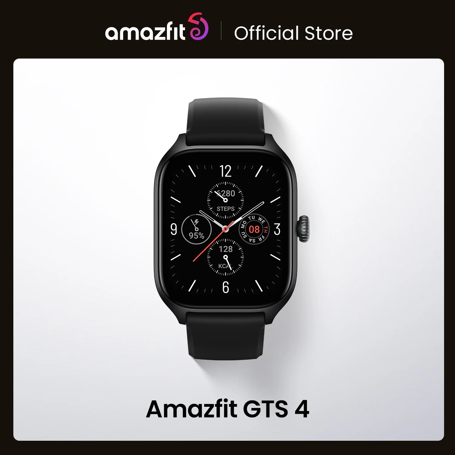 Amazfit – montre connectée GTS 4 pour Android et IOS, avec 150 Modes de sport intégrés, autonomie de la batterie de 8 jours, Alexa, nouveau