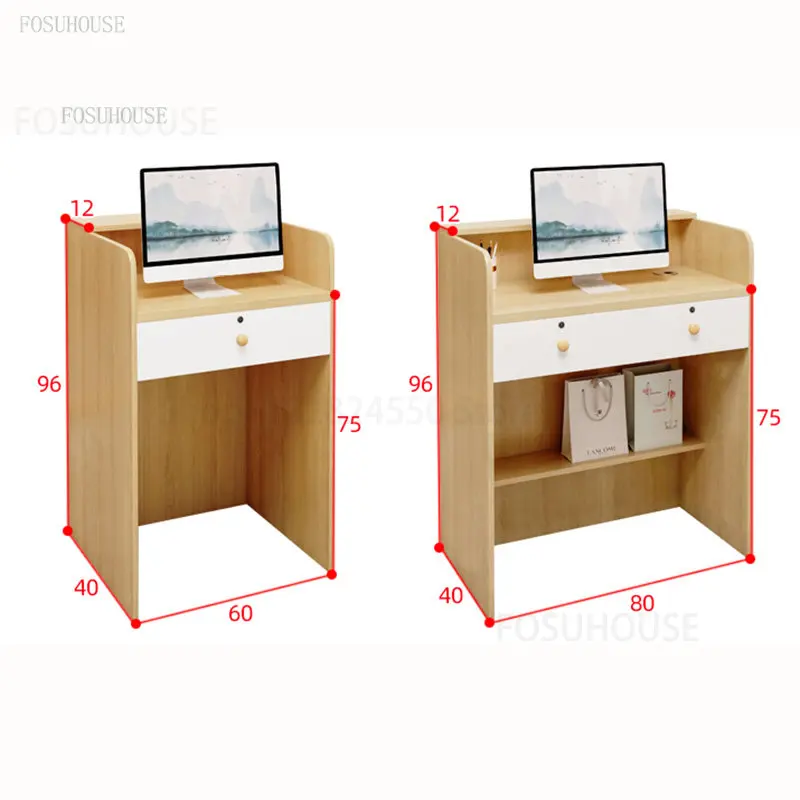 Modern Small Reception Desks Creative Restaurant Cashier Counter Small Barber Shop Beauty Salon Simple Cashier Counter Bar Table