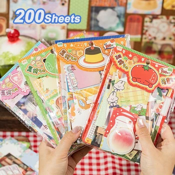 4Style 200Sheets Mood Graffiti Series Memo Material Pack Memo Paper Scrapbooking DIY Handbook Material Phone Case Diary Decor 1