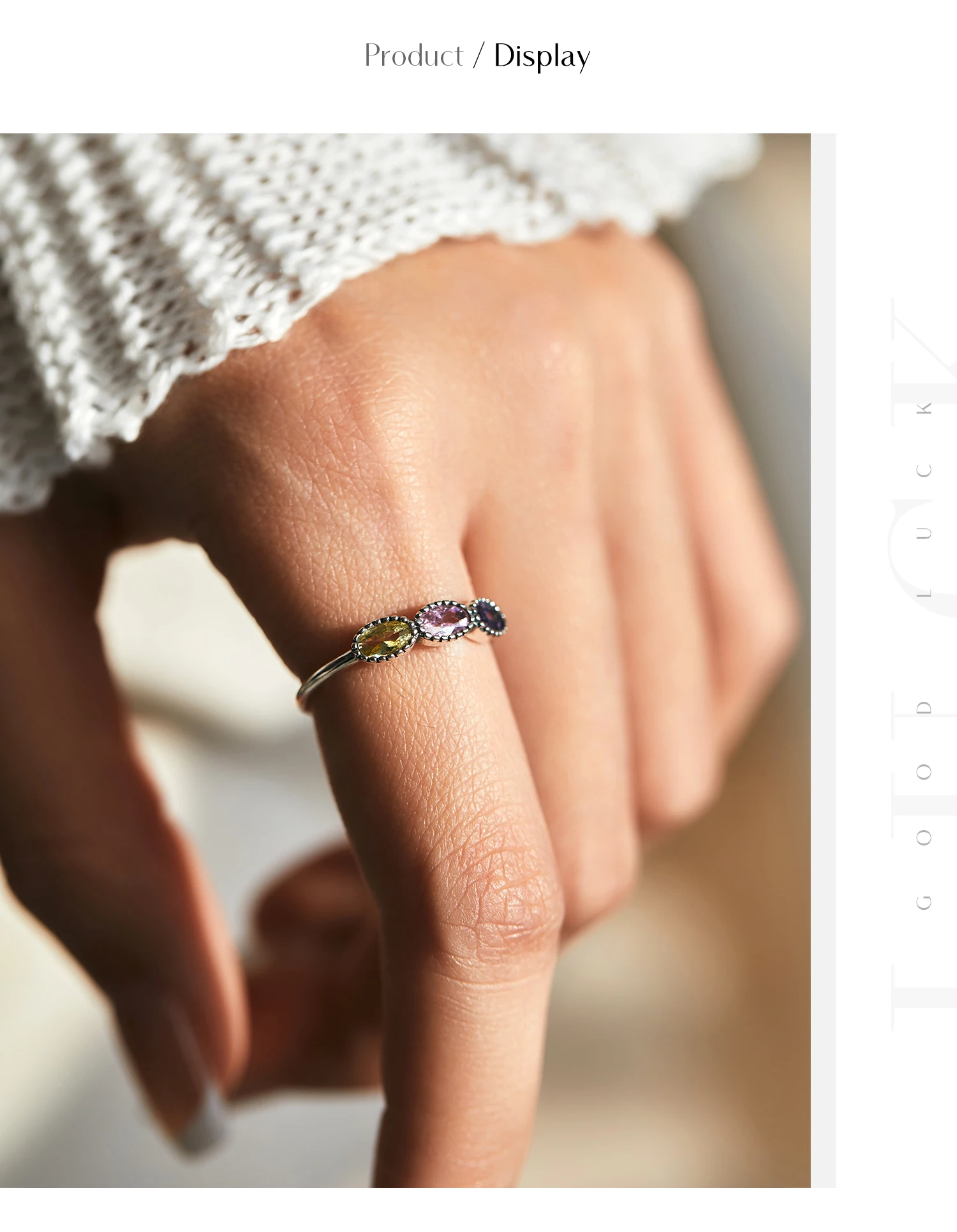MODIAN Vintage-Ring aus 925er-Sterlingsilber, bunt, oval, exquisiter Zirkonia, stapelbar, edler Schmuck für Frauen, Geburtstagsgeschenk – Detail 5